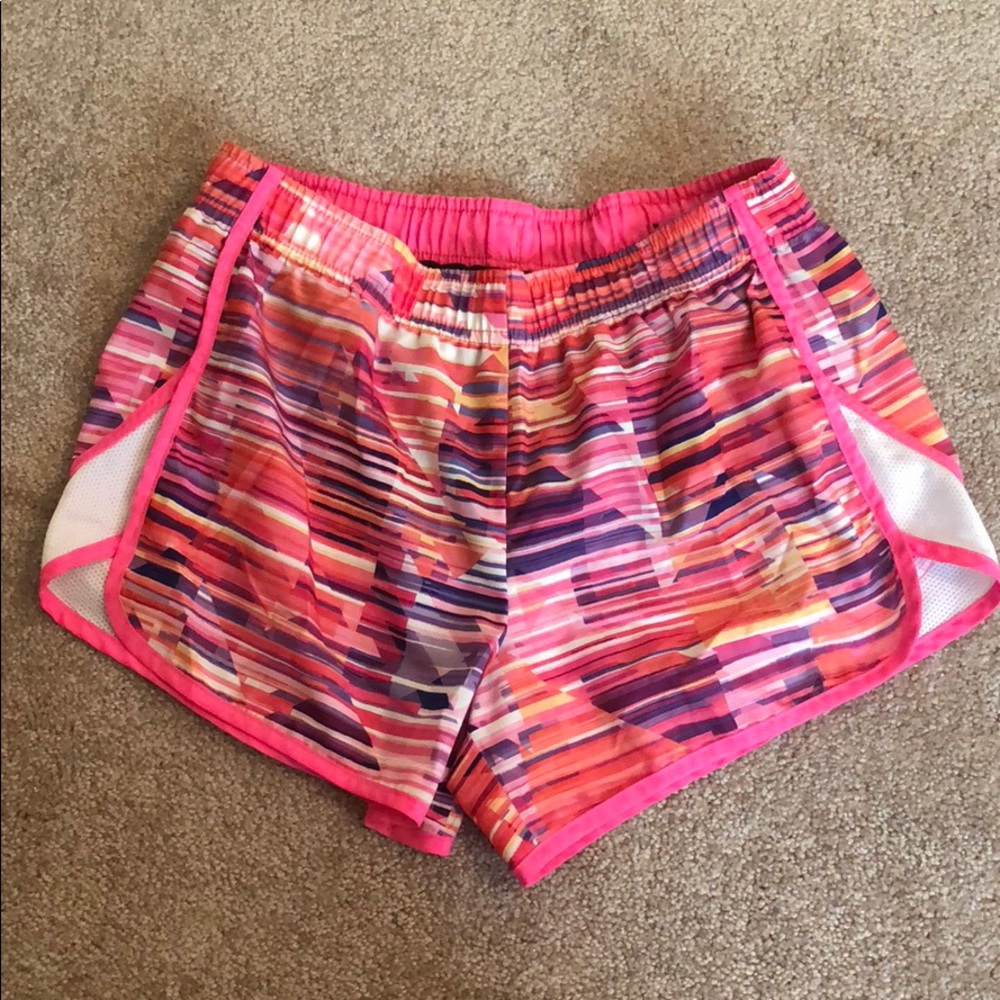 Xersion Pink Striped Running Shorts